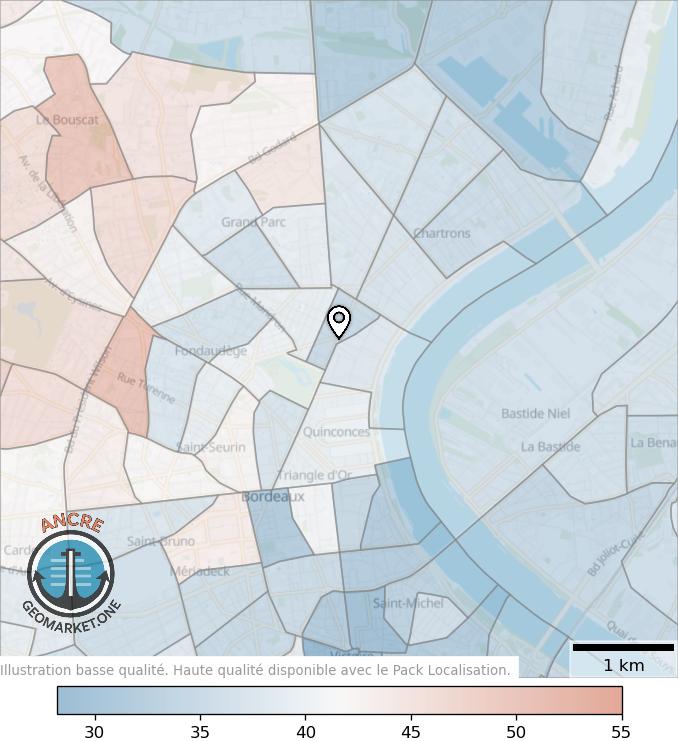 Illustration d'article map geometry heatmap age feet