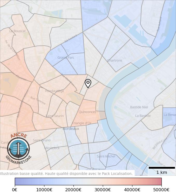 Illustration d'article map geometry heatmap income feet