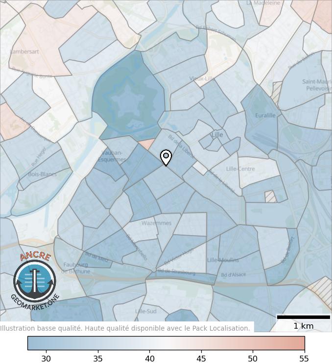 Illustration d'article map geometry heatmap age feet