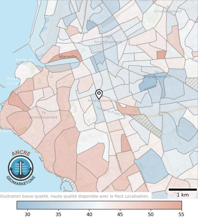 Illustration d'article map geometry heatmap age feet