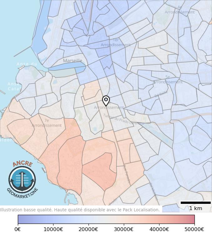 Illustration d'article map geometry heatmap income feet