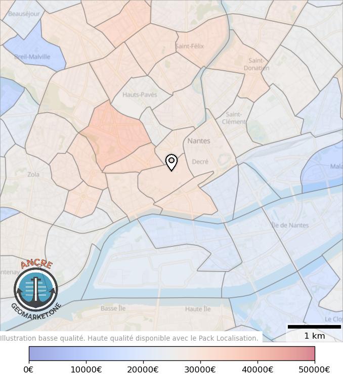 Illustration d'article map geometry heatmap income feet