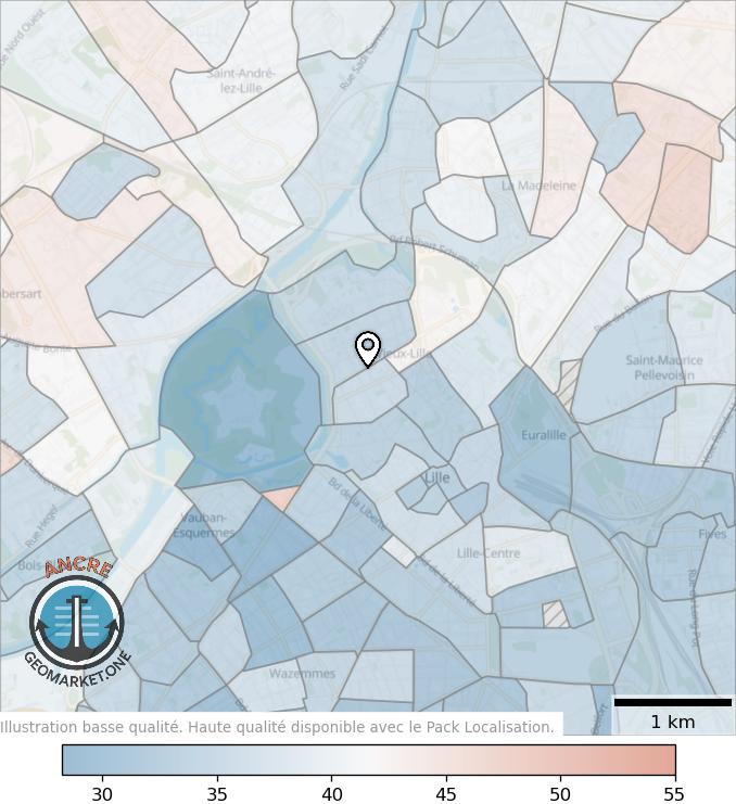 Illustration d'article map geometry heatmap age feet