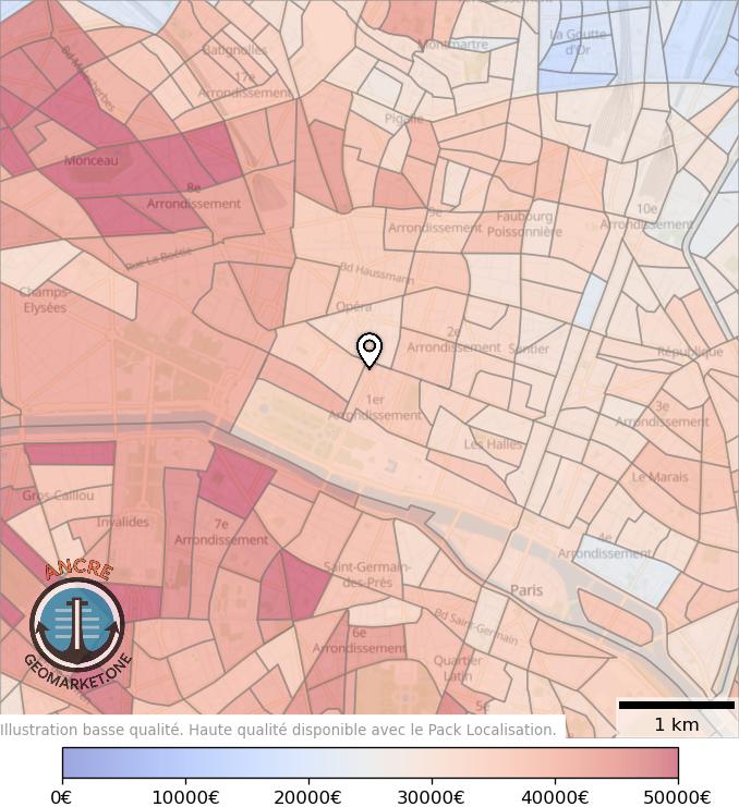 Illustration d'article map geometry heatmap income feet