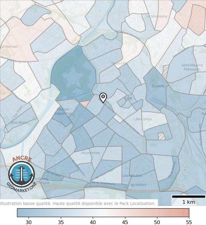 Illustration d'article map geometry heatmap age feet