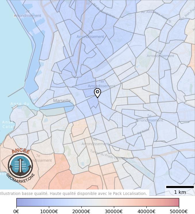 Illustration d'article map geometry heatmap income feet