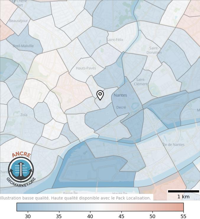 Illustration d'article map geometry heatmap age feet