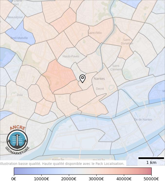 Illustration d'article map geometry heatmap income feet