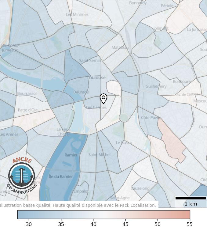 Illustration d'article map geometry heatmap age feet