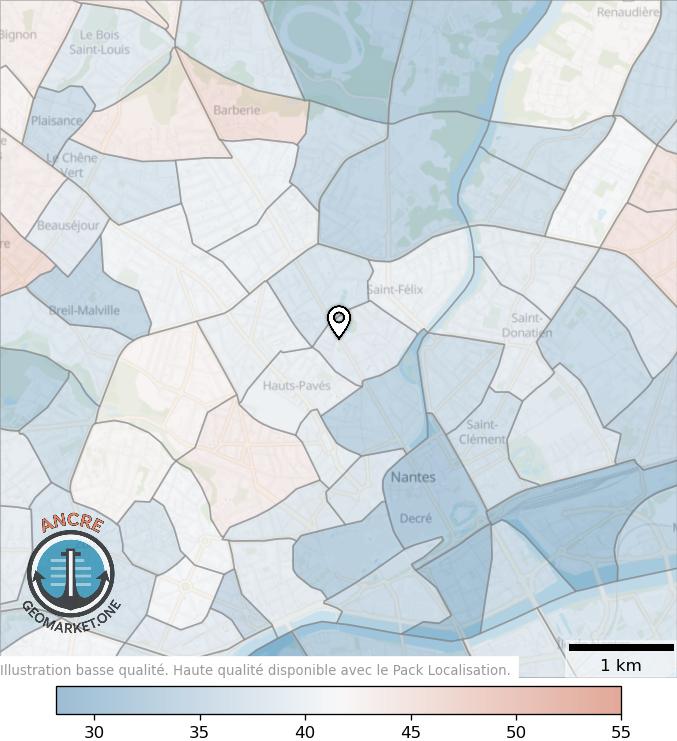 Illustration d'article map geometry heatmap age feet