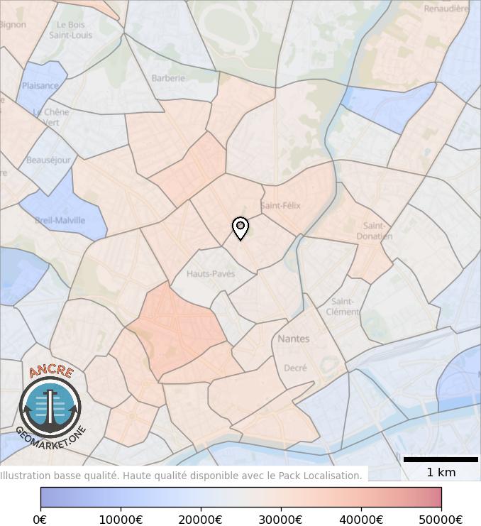 Illustration d'article map geometry heatmap income feet