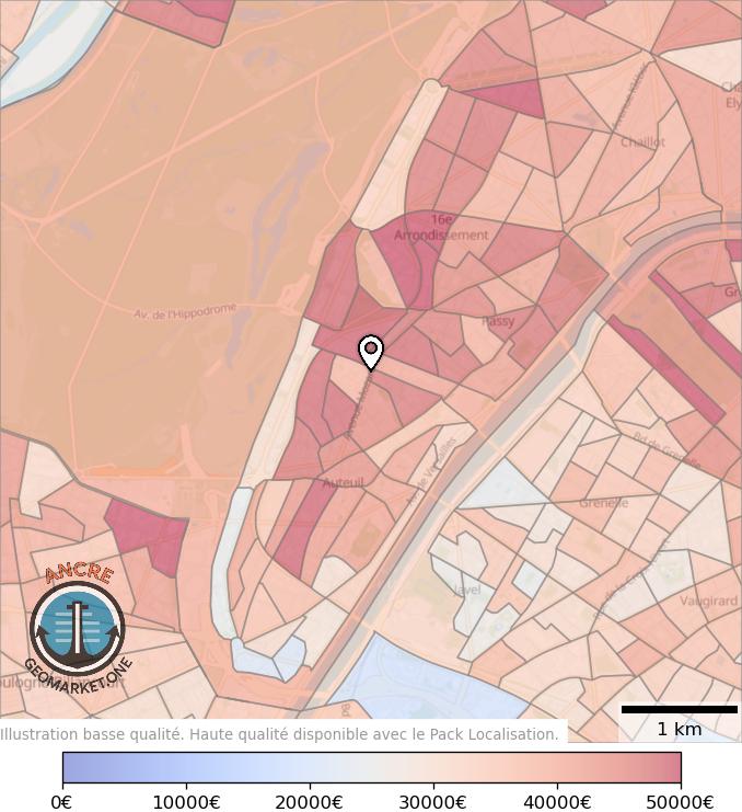 Illustration d'article map geometry heatmap income feet