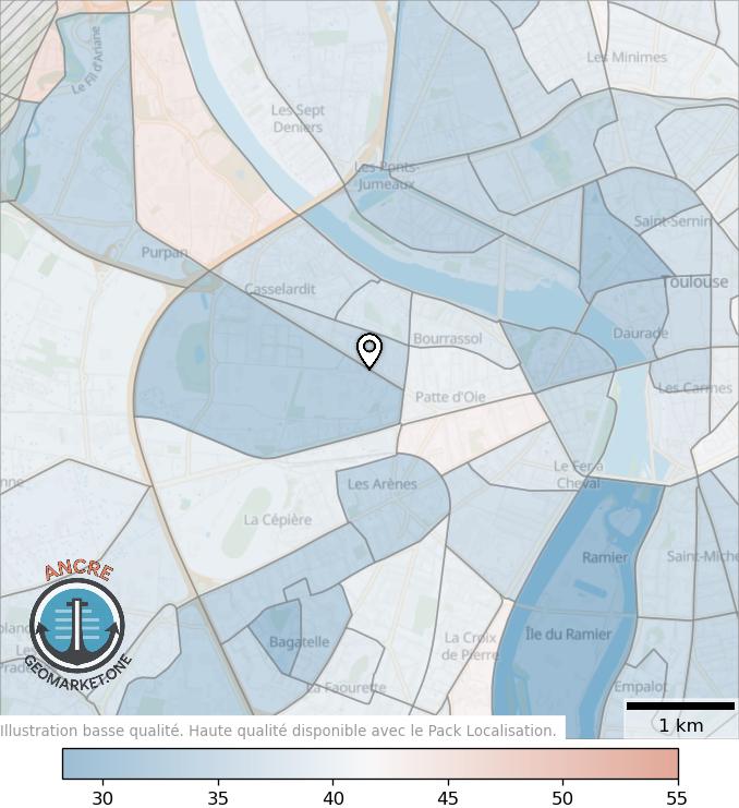 Illustration d'article map geometry heatmap age feet