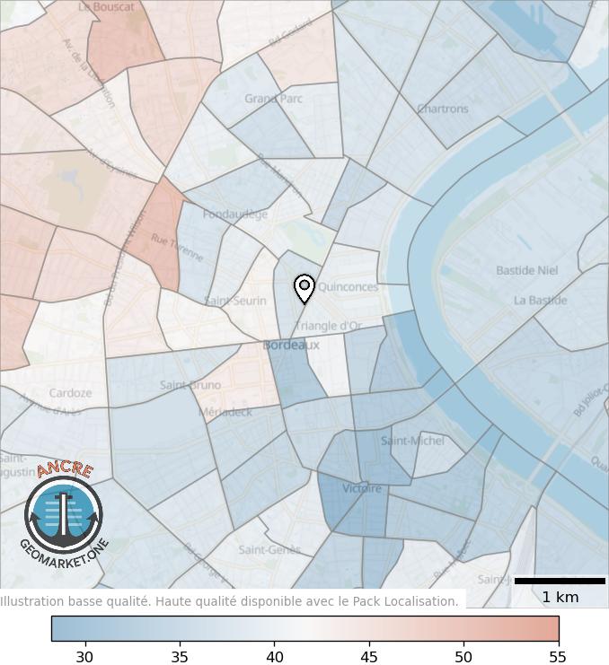 Illustration d'article map geometry heatmap age feet