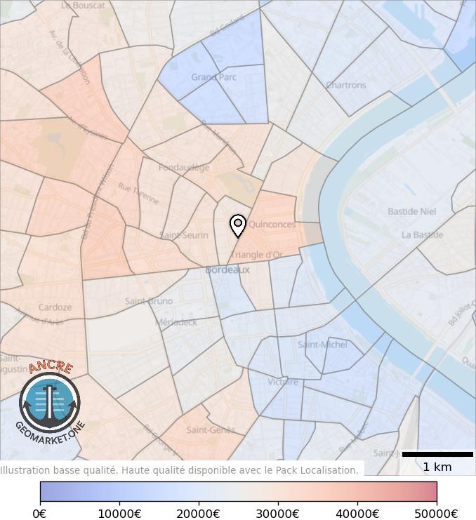 Illustration d'article map geometry heatmap income feet