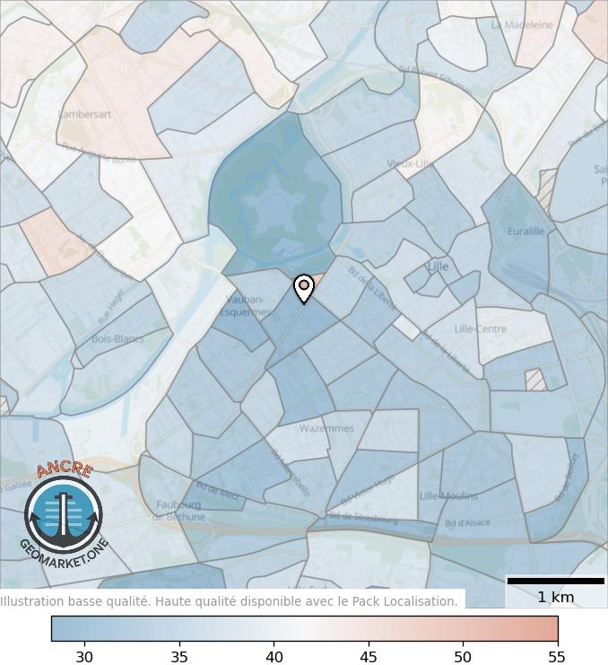 Illustration d'article map geometry heatmap age feet