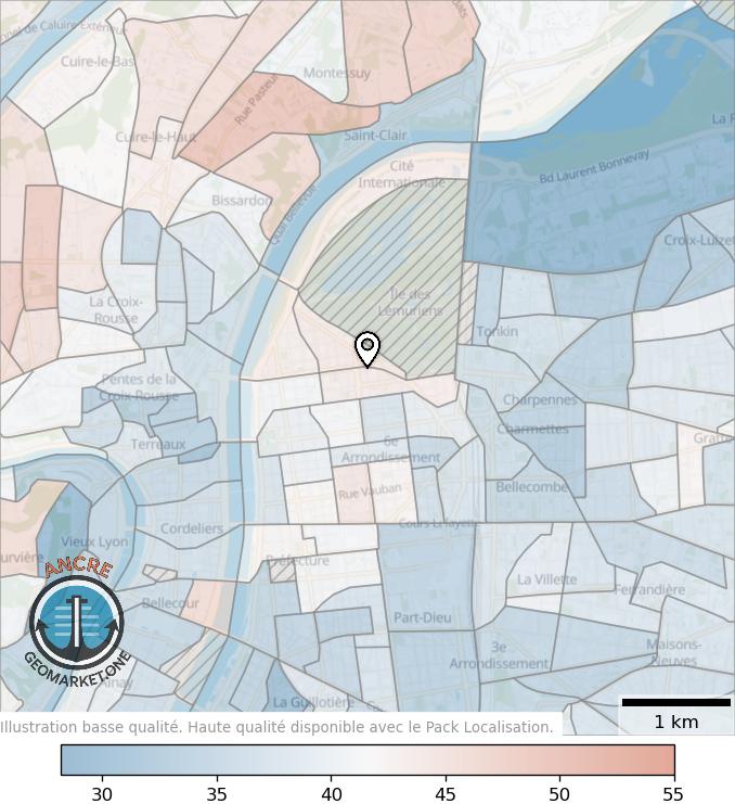 Illustration d'article map geometry heatmap age feet