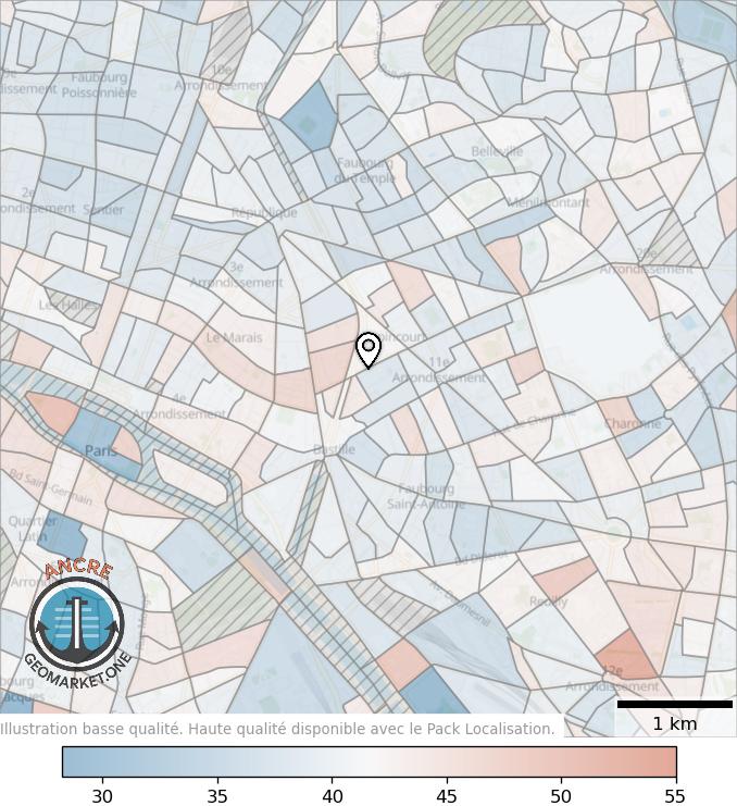 Illustration d'article map geometry heatmap age feet