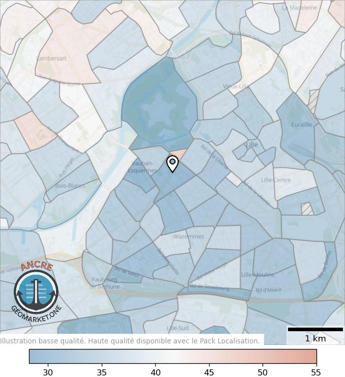 Illustration d'article map geometry heatmap age feet