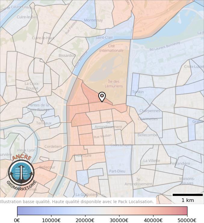 Illustration d'article map geometry heatmap income feet