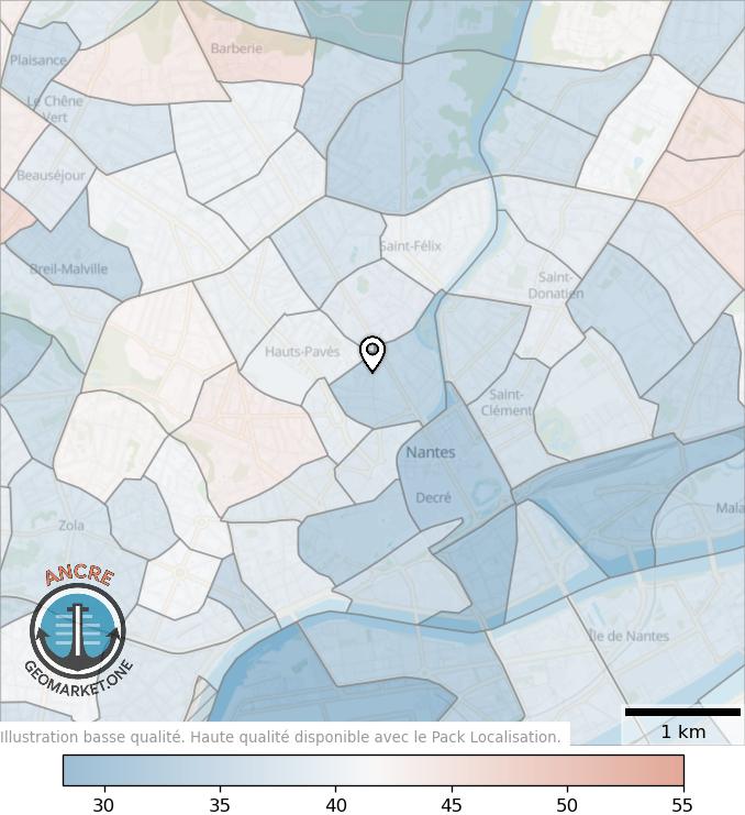 Illustration d'article map geometry heatmap age feet