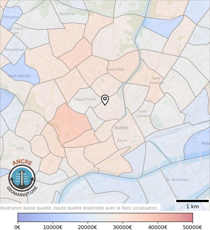 Illustration d'article map geometry heatmap income feet