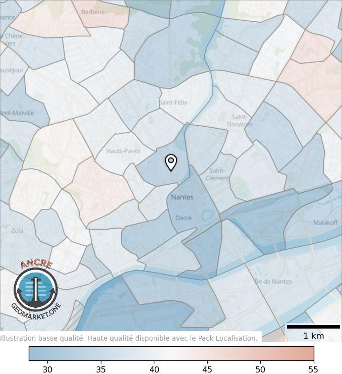 Illustration d'article map geometry heatmap age feet