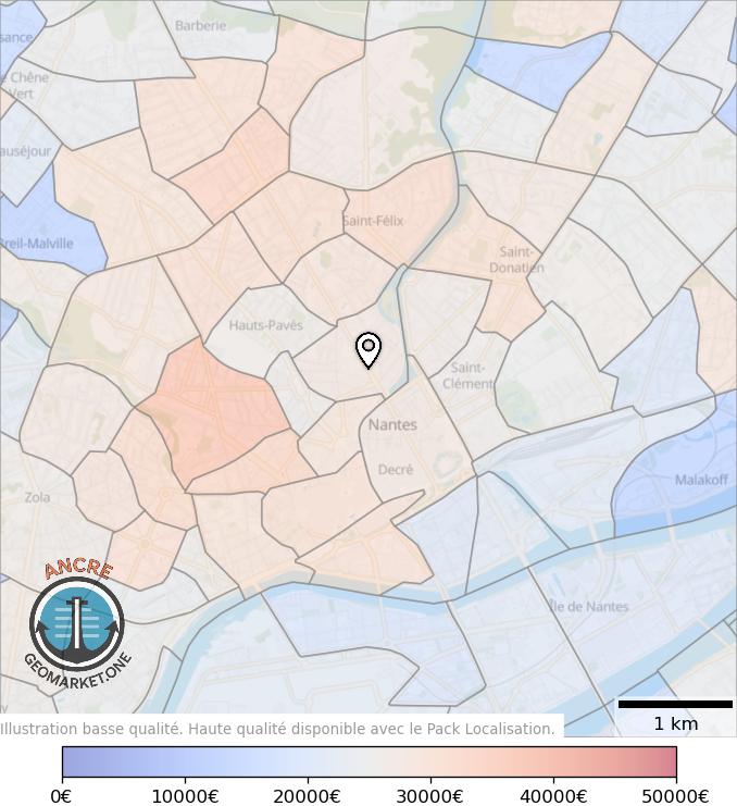 Illustration d'article map geometry heatmap income feet