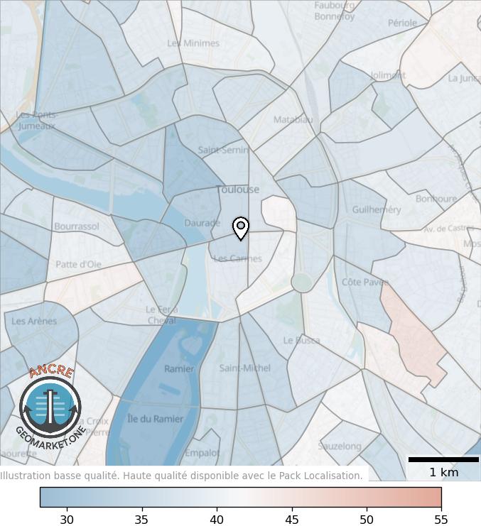 Illustration d'article map geometry heatmap age feet