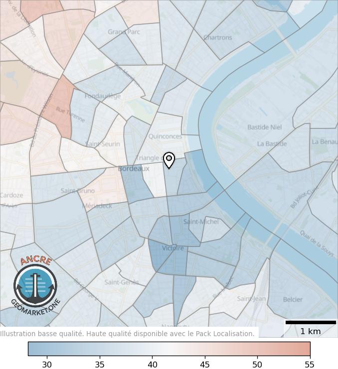 Illustration d'article map geometry heatmap age feet