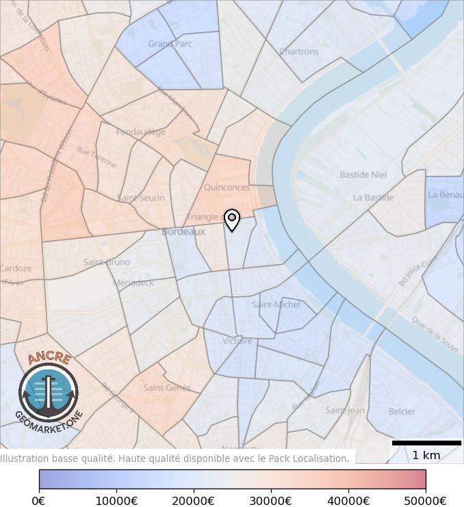 Illustration d'article map geometry heatmap income feet