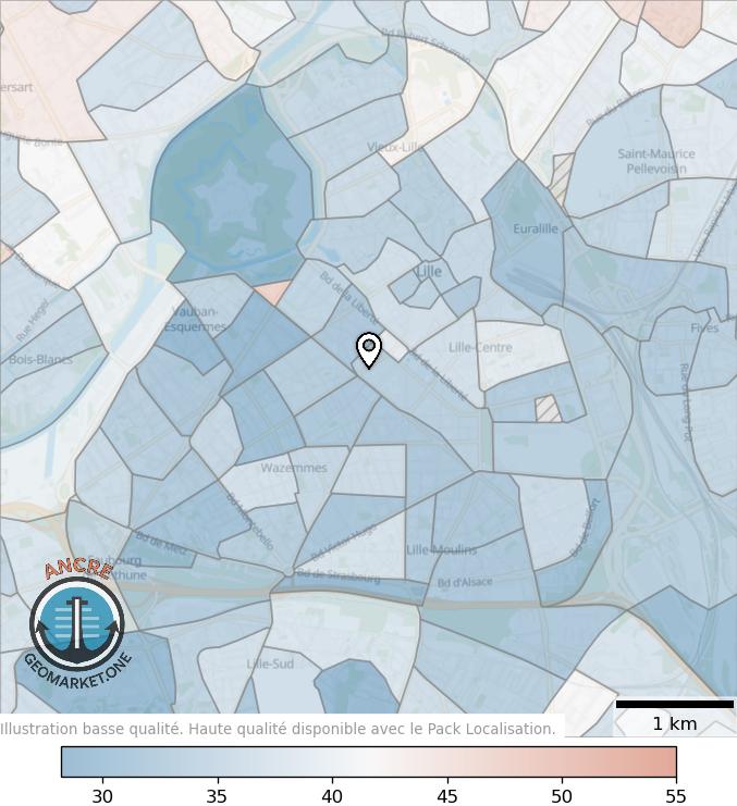 Illustration d'article map geometry heatmap age feet