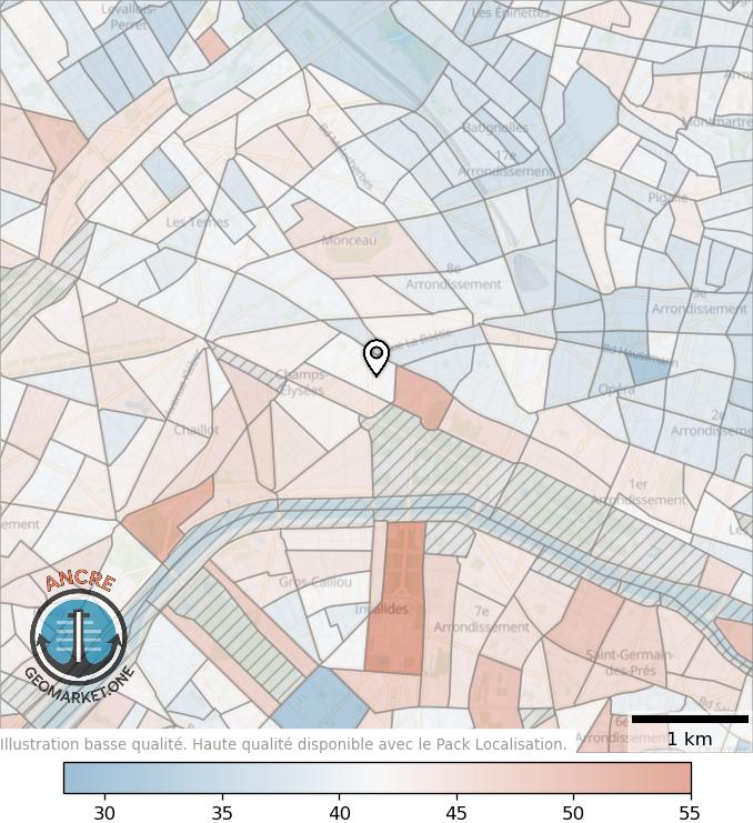 Illustration d'article map geometry heatmap age feet