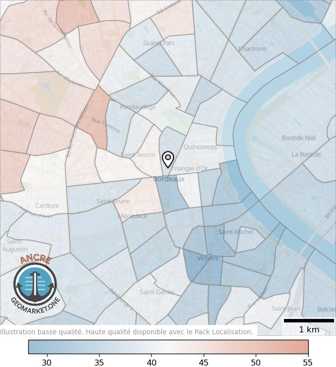 Illustration d'article map geometry heatmap age feet