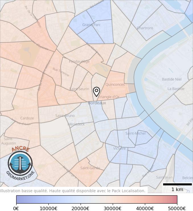 Illustration d'article map geometry heatmap income feet