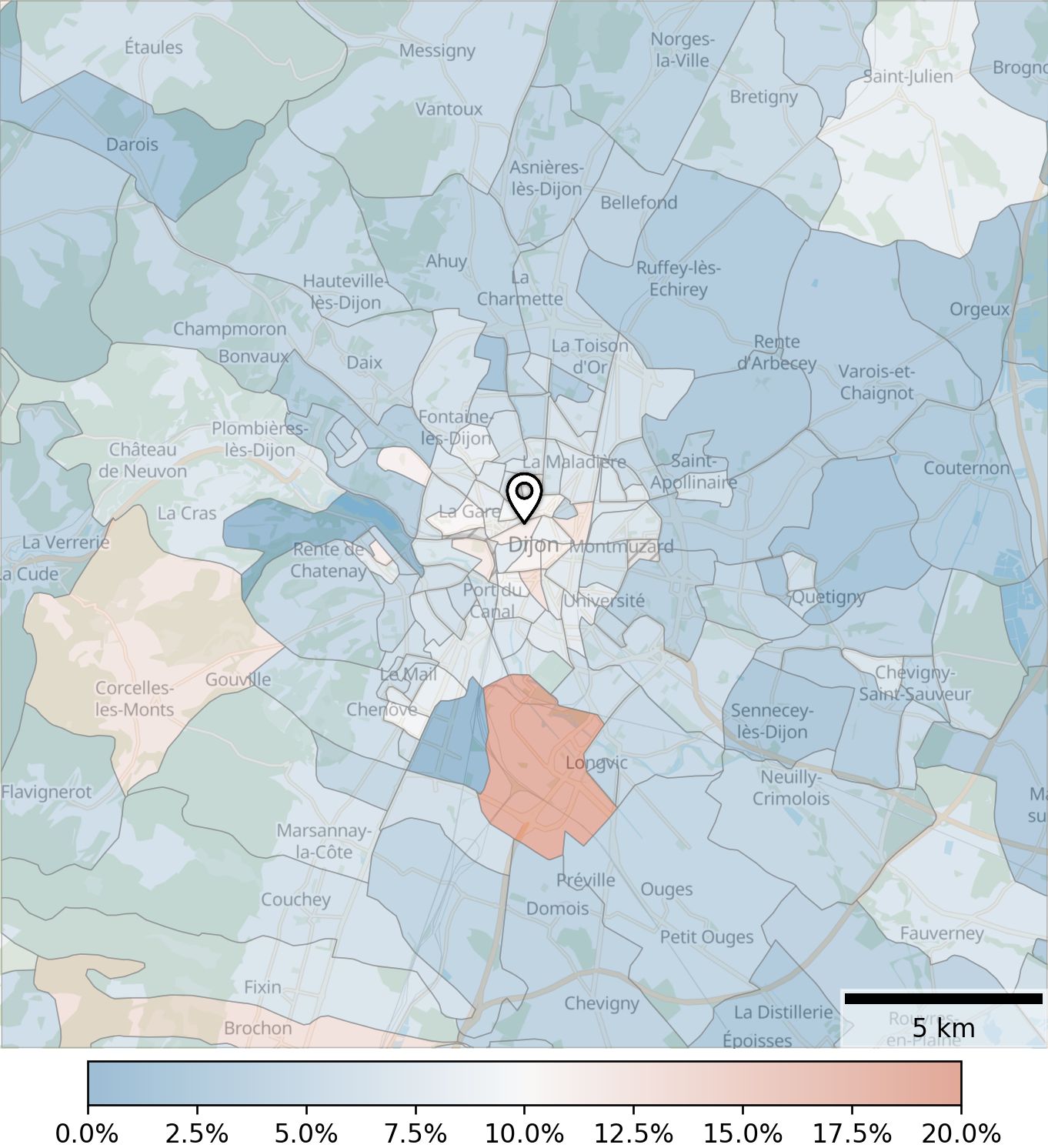 Heatmap - Logements vacants