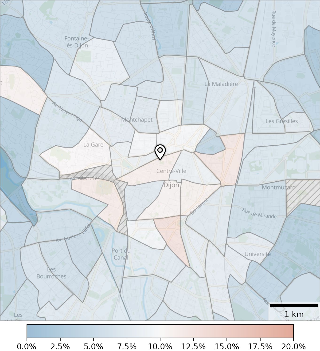 Heatmap - Logements vacants